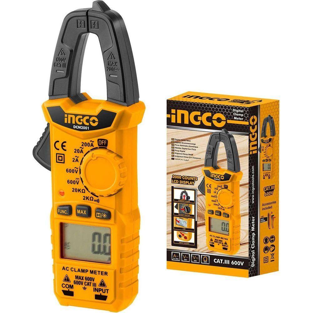 Ingco DCM2001 Digital AC Clamp Meter 600 Amps (SS) - KHM Megatools Corp. Ingco DCM2001 Digital AC Clamp Meter 600 Amps (SS) - KHM Megatools Corp.